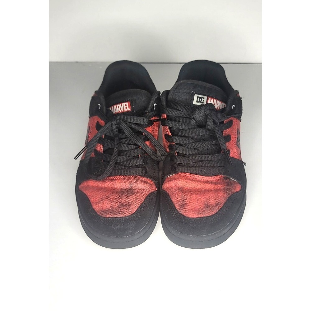 DC Manteca 4 x Marvel Deadpool Sneakers Men's Size 8.5 Black/ Red RARE - Picture 2 of 7